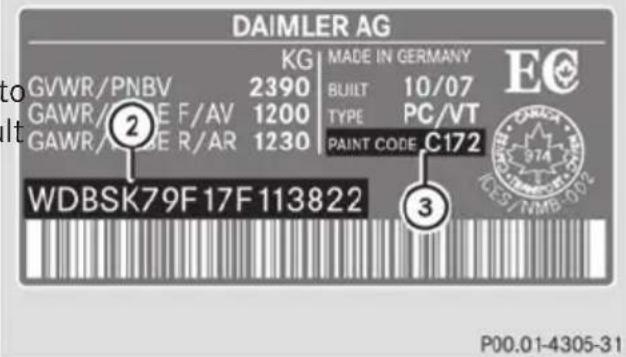 Mercedes-Benz S-Class - Identification plates - 3