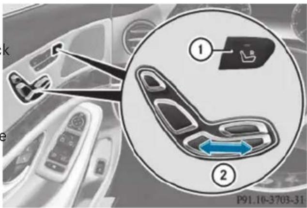 Mercedes-Benz S-Class - Adjusting from the driver's seat - 1