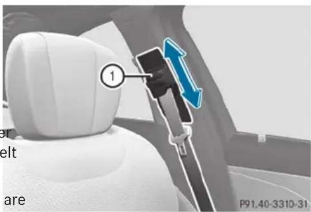 Mercedes-Benz S-Class - Seat belt adjustment - 1