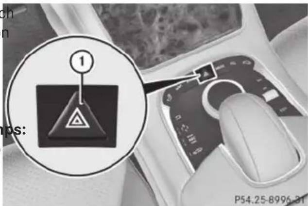 Mercedes-Benz S-Class - Hazard warning lamps - 1