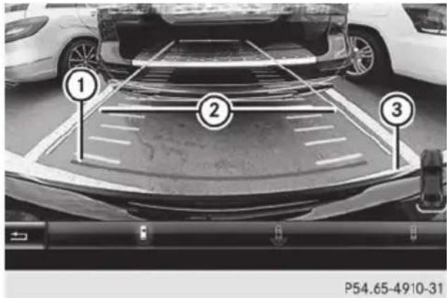 Mercedes-Benz S-Class - Reverse perpendicular parking with the steering wheel at an angle - 3