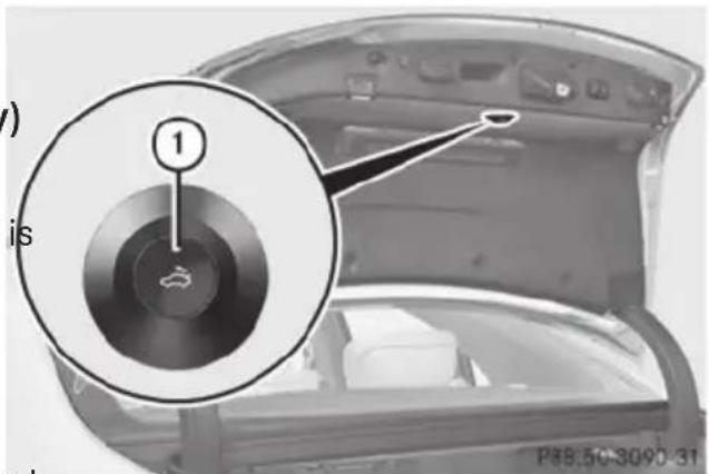 Mercedes-Benz S-Class - Unlocking the trunk (mechanical key) - 1
