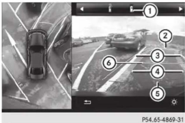 Mercedes-Benz S-Class - Top view with picture from the front camera - 1