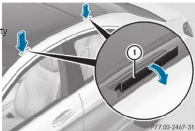 Mercedes-Benz S-Class - Attaching the roof carrier - 1