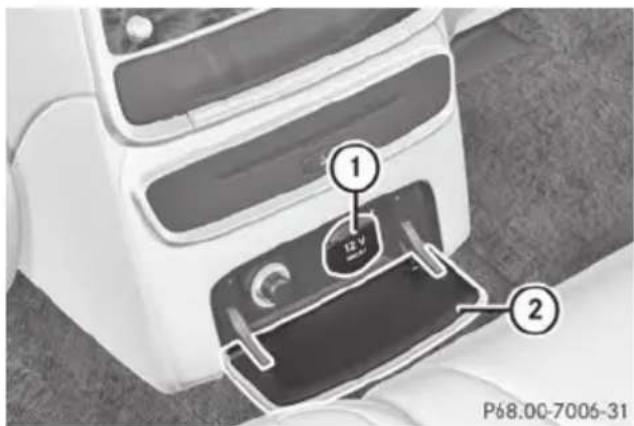 Mercedes-Benz S-Class - Socket in the rear compartment - 2