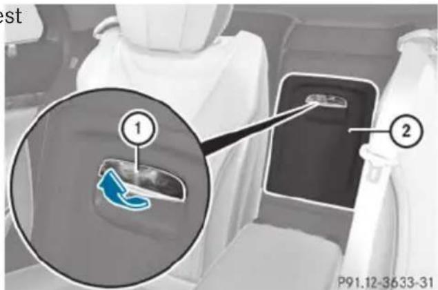 Mercedes-Benz S-Class - Stowage box in the rear seat backrest - 2