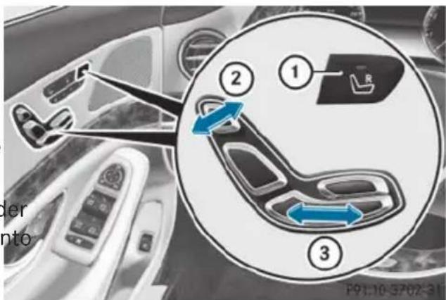 Mercedes-Benz S-Class - Moving the front-passenger seat into the normal position - 2