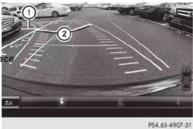 Mercedes-Benz S-Class - Reverse perpendicular parking with the steering wheel at an angle - 1