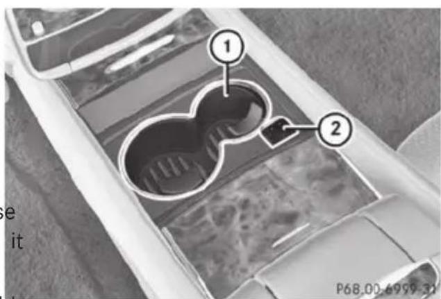 Mercedes-Benz S-Class - Temperature controlled cup holder in the rear compartment - 1