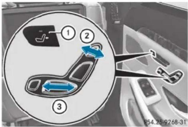Mercedes-Benz S-Class - Moving the front-passenger seat into the normal position - 1