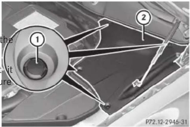 Mercedes-Benz S-Class - Fuse box in the front-passenger footwell - 2