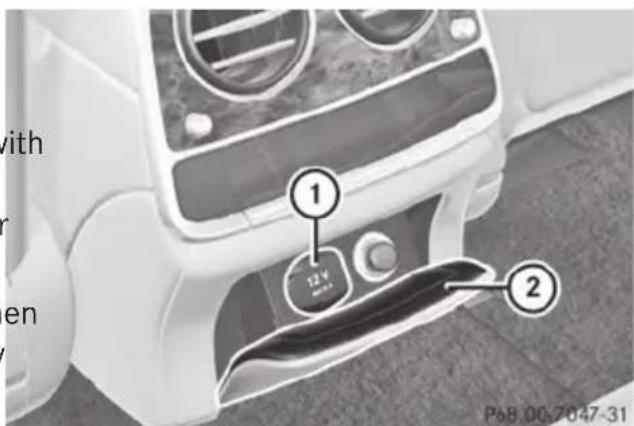 Mercedes-Benz S-Class - Socket in the rear compartment - 1