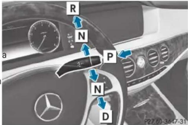 Mercedes-Benz S-Class - Engaging park position P - 1
