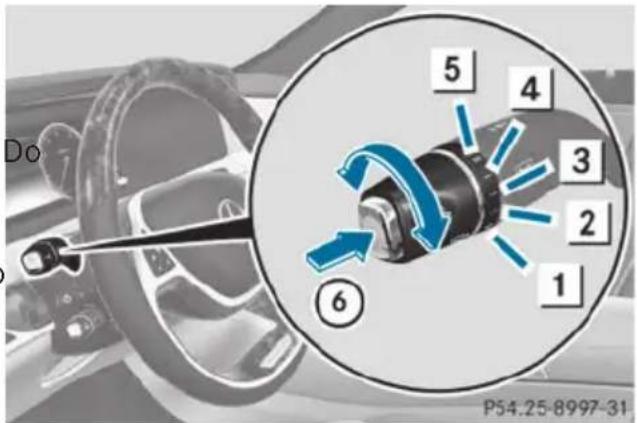 Mercedes-Benz S-Class - Switching the windshield wipers on/off - 1
