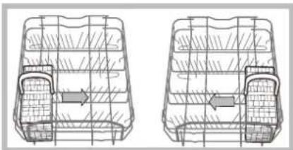 INDESIT DSG 2631 EU - Ejemplos de colocación del cesto para cubiertos - 1
