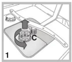INDESIT DSG 2631 EU - Reinigung der Filtersiebe - 1
