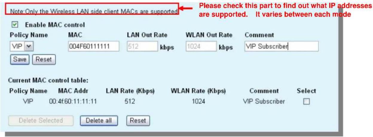 AIRLIVE WL-5460AP v2 - Enable the MAC Control - 1
