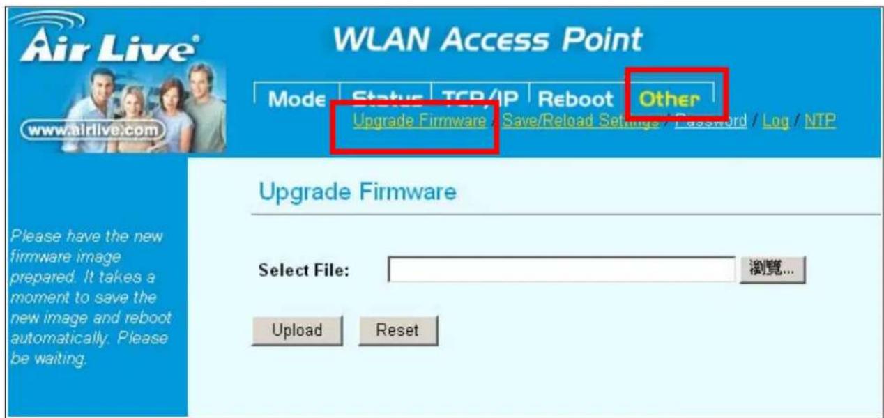 AIRLIVE WL-5460AP v2 - Upgrade Firmware - 1