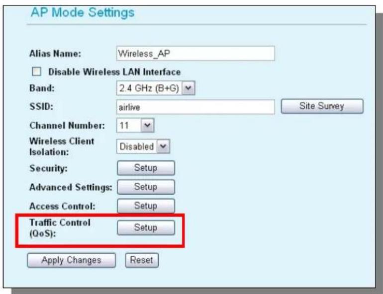 AIRLIVE WL-5460AP v2 - Configure the Traffic Control QoS - 1