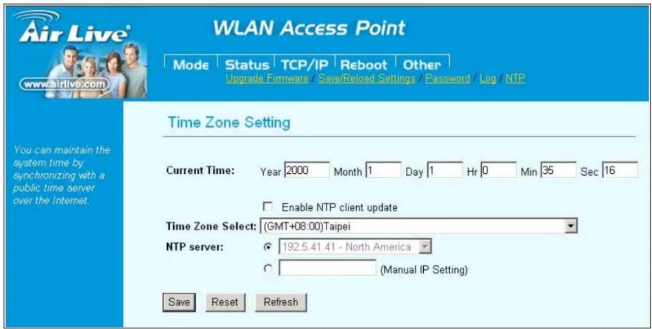 AIRLIVE WL-5460AP v2 - NTP Settings - 1