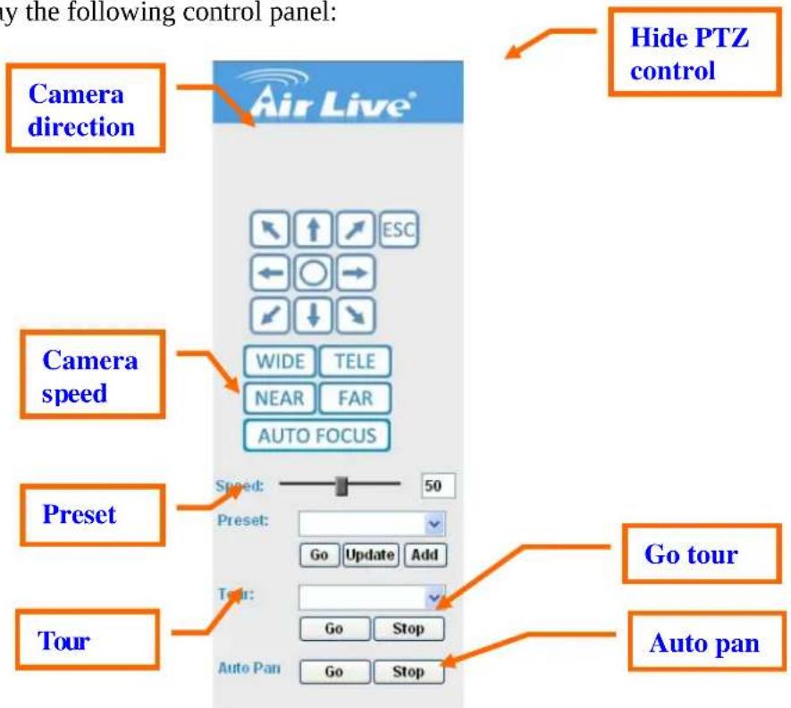 AIRLIVE OD-325HD - PTZ Control - 1