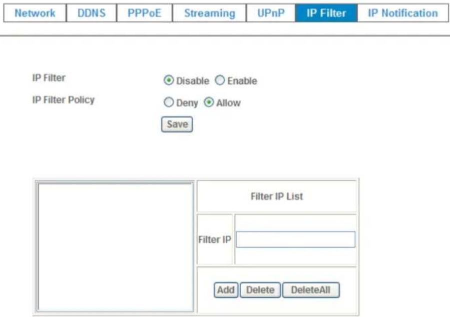 AIRLIVE OD-325HD - IP Filter Policy: - 1
