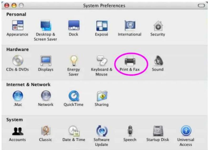 System Preferences Personal Appearance Desktop & Screen Saver Dock Exposé International Security Hardware CDs & DVDs Displays Energy Saver Keyboard & Mouse Print & Fax Sound Internet & Network .Mac Network QuickTime Sharing System Accounts Classic Date & Time Software Update Speech Startup Disk Universal Access
