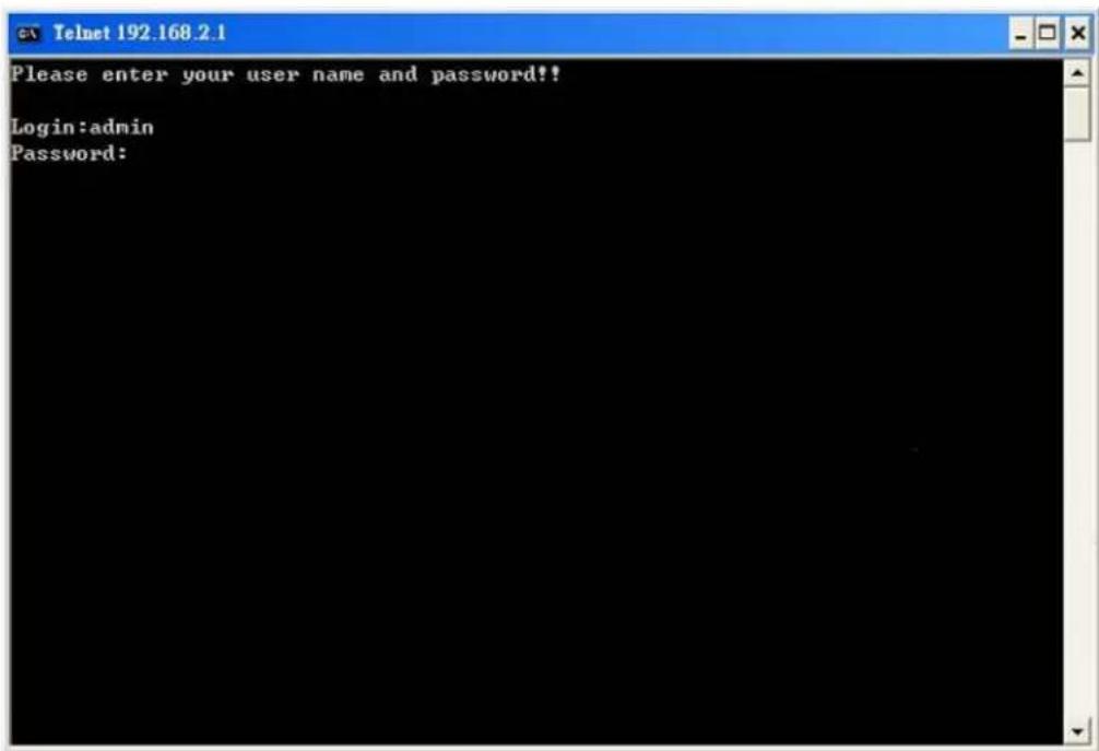 Please enter your user name and password!! Login:admin Password: