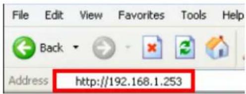 File Edit View Favorites Tools Help Back Address http://192.168.1.253