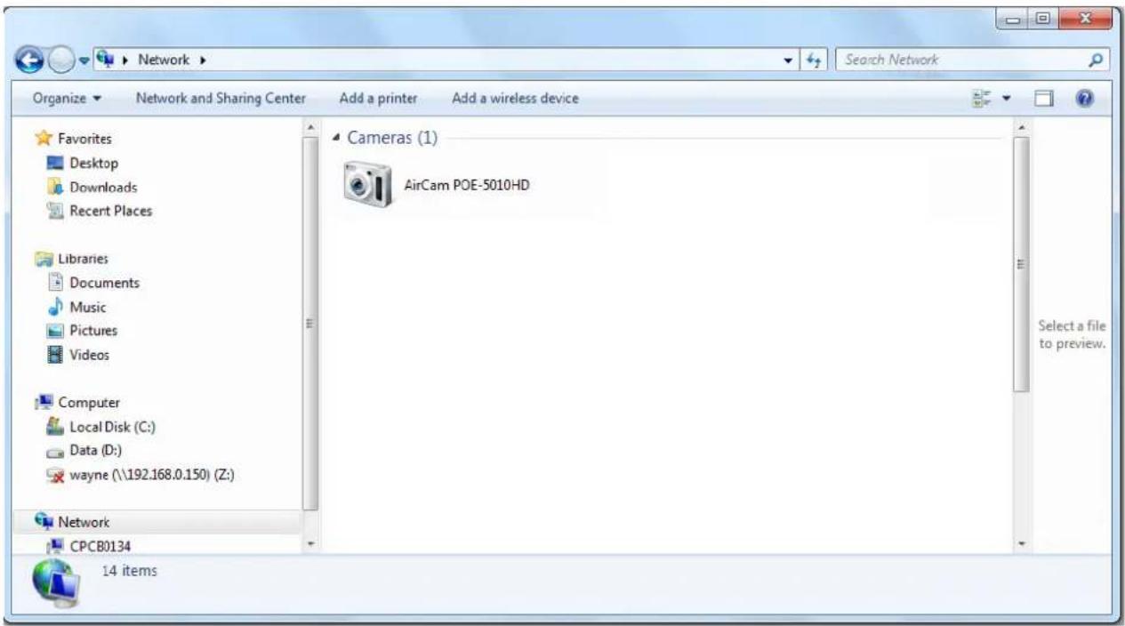 AIRLIVE POE-5010HD - Using UPnP of Windows® XP or Vista - 1