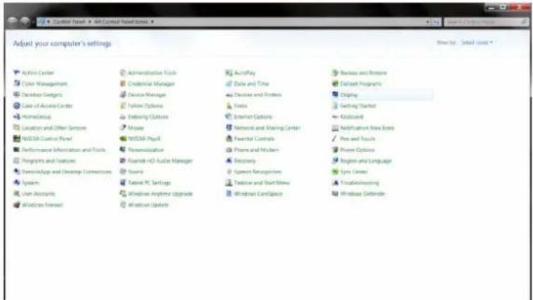 AOC I2470PWQU - Click on the "Display" icon. - 1