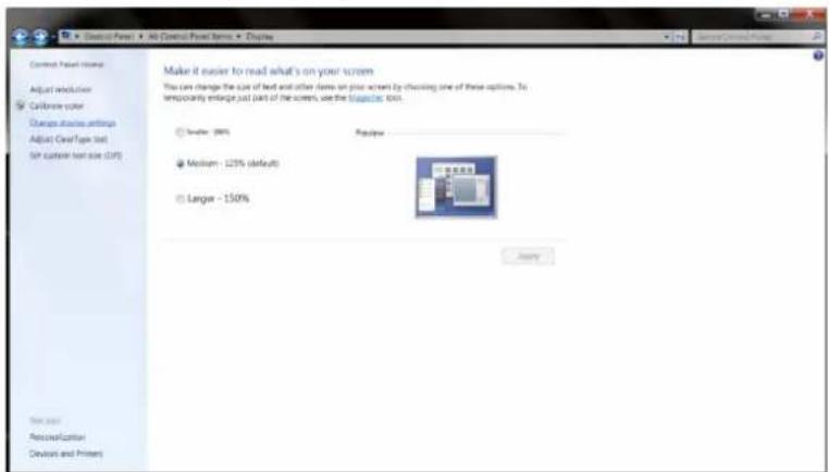 AOC I2470PWQU - Click on the "Change display settings" button. - 1