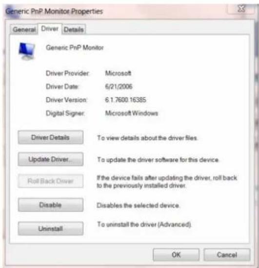 AOC I2470PWQU - Click the "Monitor" tab and then click the "Properties" button. - 2