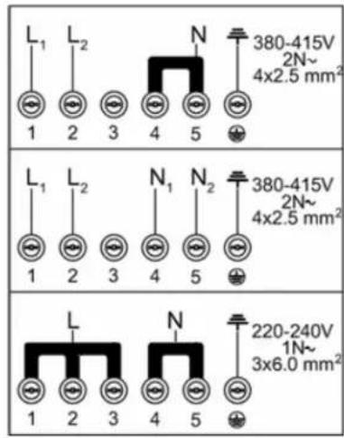 BAUMATIC PHC720SS - Connecting the mains supply cable - 1