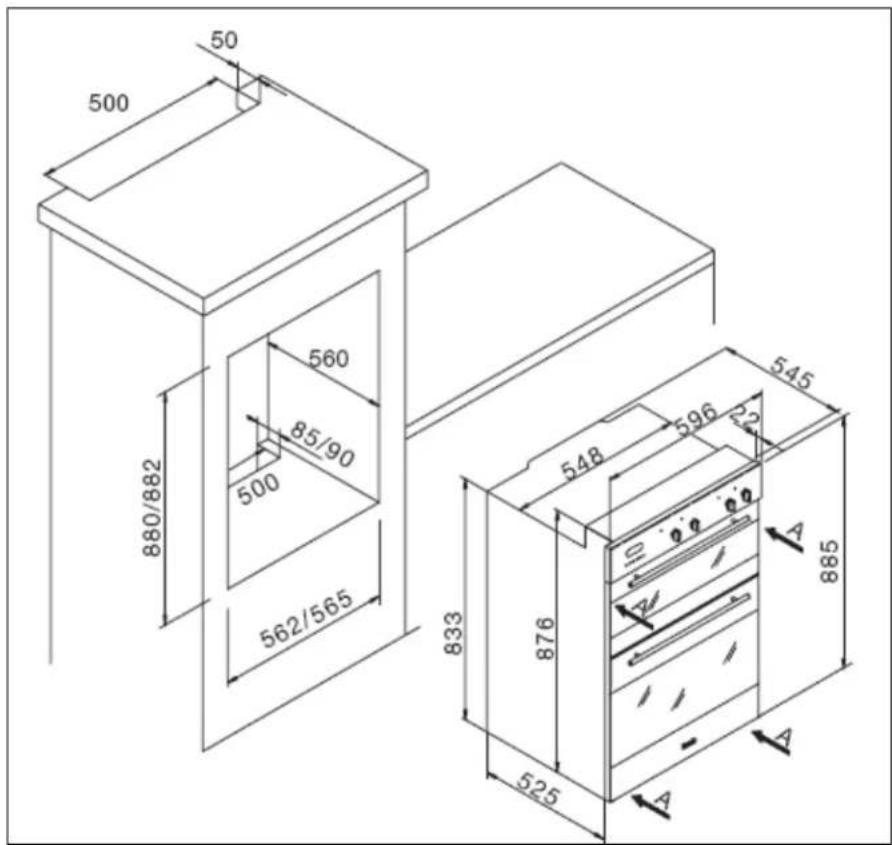 BAUMATIC P960SS - nstalling the oven into the kitchen cabinet I - 1