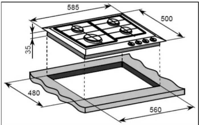 BAUMATIC BHG604SS - Instalace spotřebiče - 1