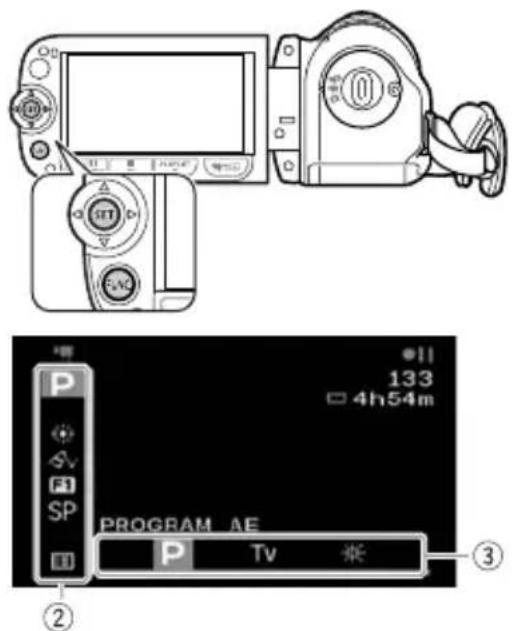 CANON FS21 1.07MP 16GB SDHC 45x Advanced Zoom - Používání nabídek - 1