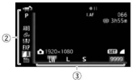 CANON Legia HF R17 - Selecting an Option from the FUNC. Menu - 1