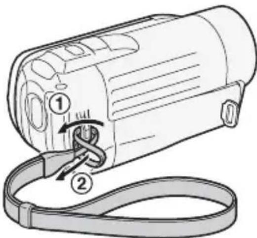 CANON Legia HF R17 - To attach an optional wrist strap - 1
