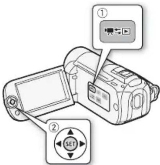CANON Legia HF R17 - Open the photo index screen. - 1