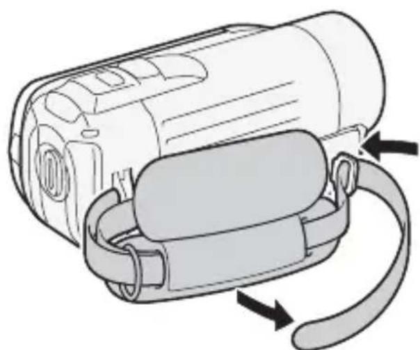 CANON Legia HF R17 - To remove the grip belt - 1