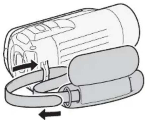 CANON Legia HF R17 - To remove the grip belt - 2