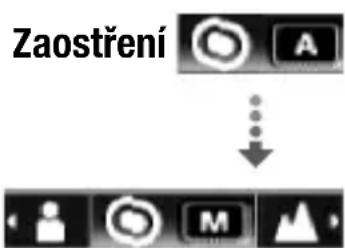 Zaostření A ↓ M