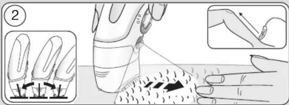 Medical illustration showing foot massage technique with magnified views of finger positioning and hand positioning
