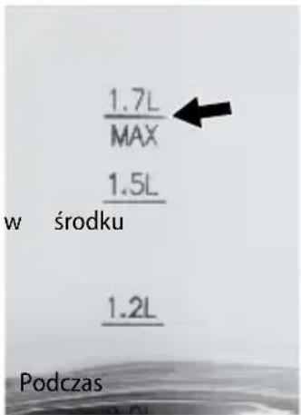 1.7L MAX 1.5L w środku 1.2L Podczas