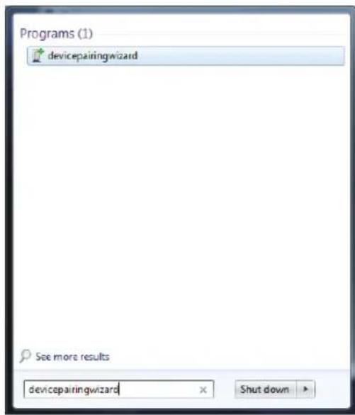 Programs (1) devicepairingwizard See more results devicepairingwizard x Shut down