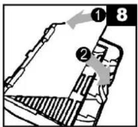 Diagram showing a mechanical or architectural component with numbered parts and directional arrows indicating motion or assembly.