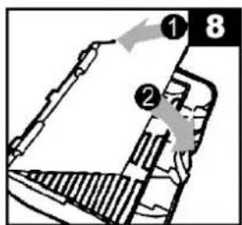 Diagram showing labeled parts of a mechanical or architectural structure with numbered annotations 1 and 8