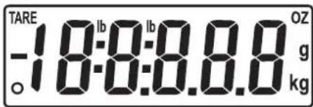 TARE -1.8-0.8-0.8-0.8 o oz g kg