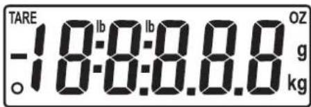 TARE -1.8-0.8-0.8-0.8 o oz g kg